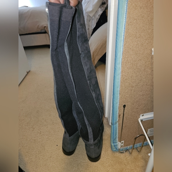 SAM EDLEMAN Dark Grey Riding boots size 8.5 - Picture 2 of 3